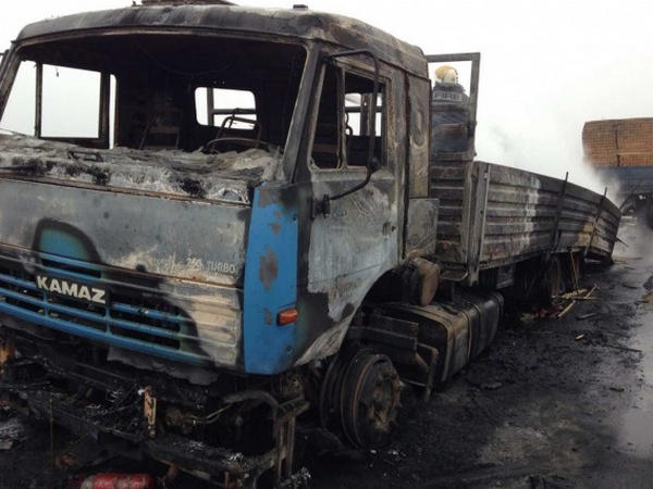 В Покровском районе сгорел «КАМАЗ»