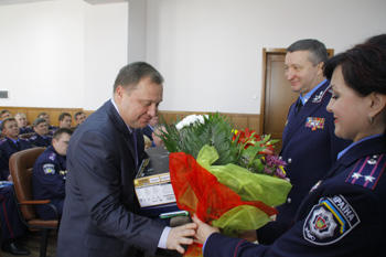 Начальника Селидовского горотдела милиции Келлера С.И. торжественно проводили на пенсию (фото)