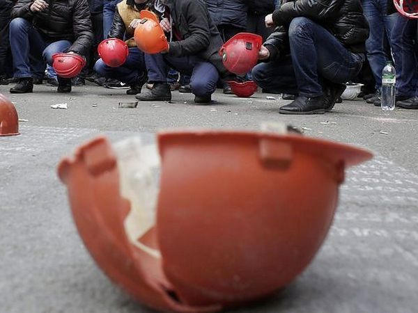 В Украинске продолжается протест горняков шахты «Украина»