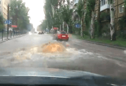 Очередной дождевой потоп в Донецке (видео)