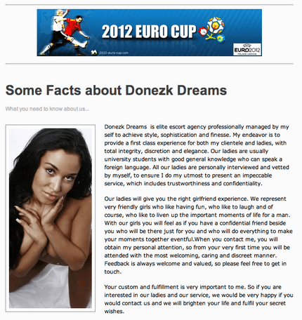 В Донецке проститутки из сферы интим услуг готовы к Евро-2012 на 100 процентов (фото)