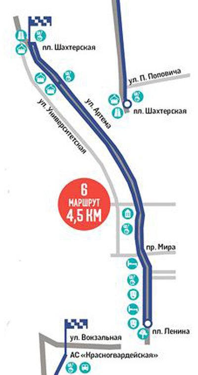 Карта будущих велодорожек Донецка (схема)