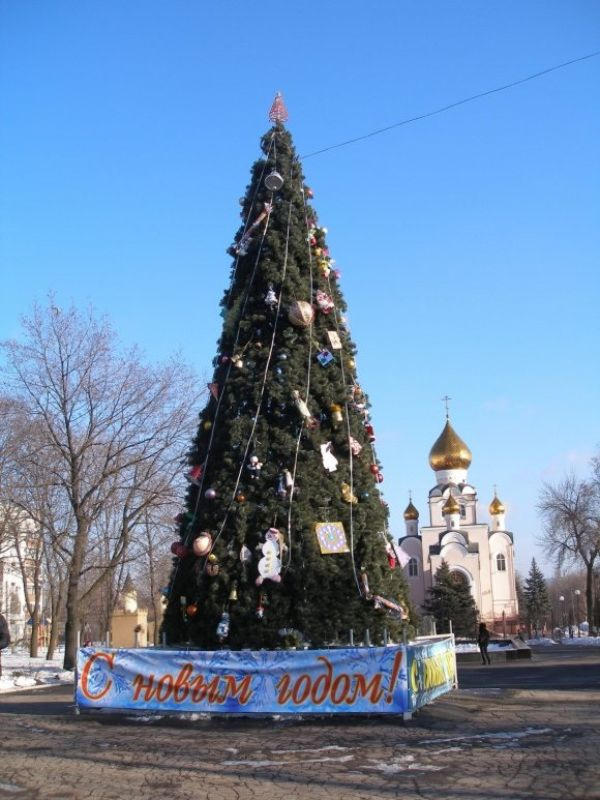 Лучшие новогодние елки Донецка (фото)