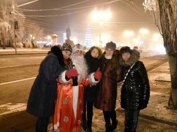 Празднование Нового года в оккупированном Донецке