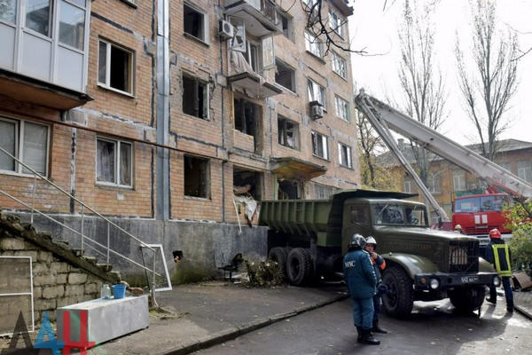 Как выглядит многоэтажка в Донецке, разрушенная в результате вчерашнего взрыва