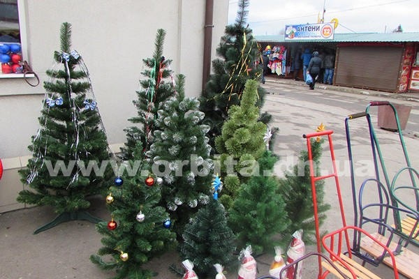Почем продают новогодние елки в Покровске