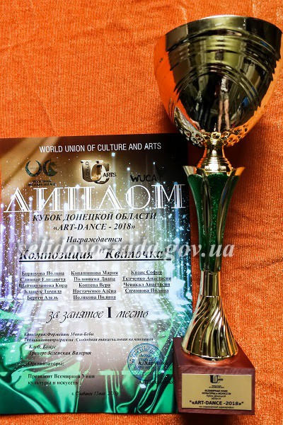 Танцевальный коллектив из Селидово занял первое место в Кубке Донецкой области «ART-DANCE-2018»