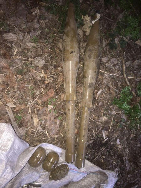 В лесополосе возле автодороги Селидово - Карловка обнаружен схрон с боеприпасами