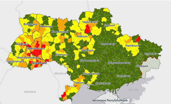 Донецкая область на этой неделе останется в «зеленой» карантинной зоне