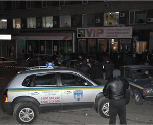 Ограбление отделения "Приват Банка" в Донецке (фото+видео)