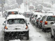 На выезде из г. Красноармейска образовалась “снежная” пробка из 20 автомобилей