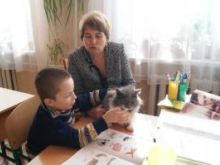 В Донбассе кошка работает учителем в школе и даже получает “зарплату” (видео)