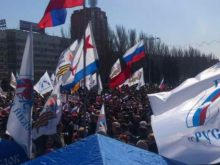 В Донецке митинг в поддержку «Беркута» перерос в захват здания ДонОГА (фото, видео)