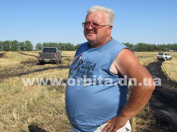 В Покровском районе сгорело пшеничное поле