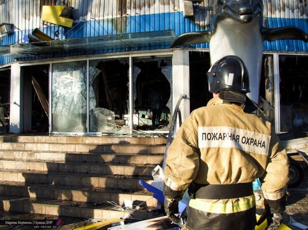 В Донецке сгорел дотла дельфинарий «Немо»