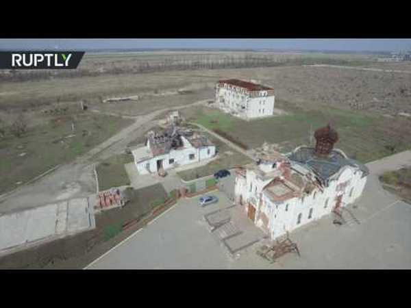 Как выглядят разрушенные войной кладбище и монастырь в Донецке