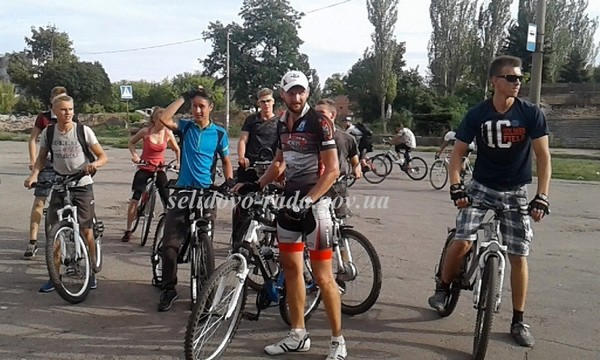 Как в Селидово встречали участников областного велопробега