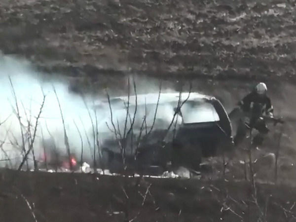 В Покровске сгорел автомобиль