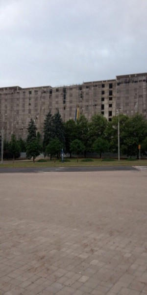 В центре оккупированного Донецка звучал гимн Украины и развевался украинский флаг