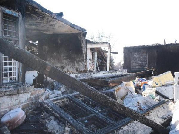 В Покровске сгорело дотла здание бывшей школы