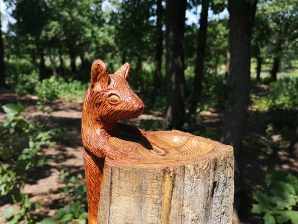 В парке Покровска появились необычные деревянные скульптуры