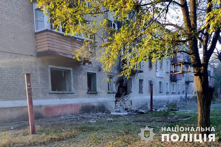 Последствия вчерашнего обстрела Украинска
